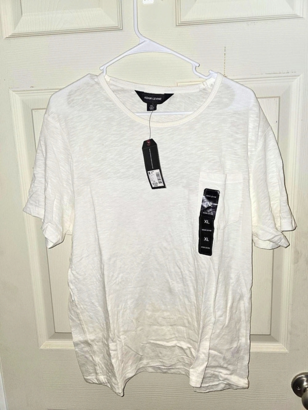 Adam Levine Pocket T-Shirt Short Sleeve Tee White XL